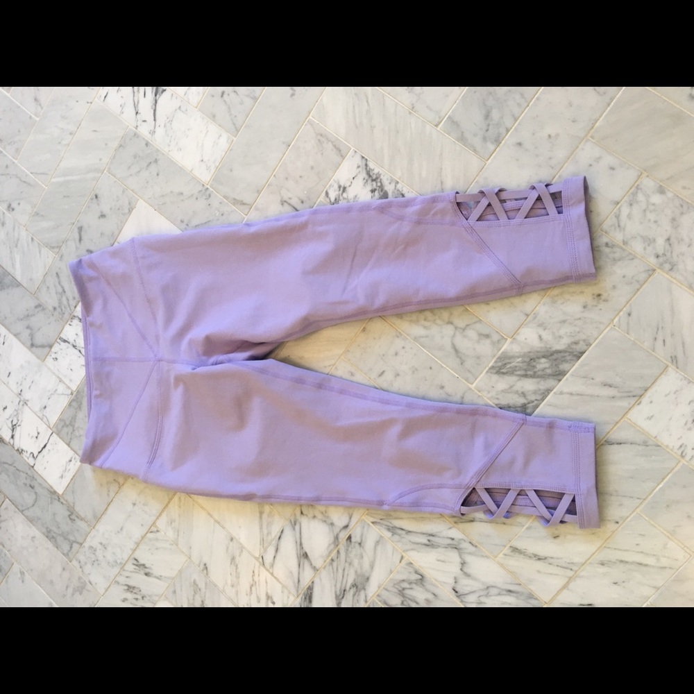 Zella Latice High Rise Crop Leggings XS